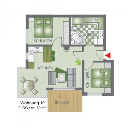 Meerblick 10 - Apartment