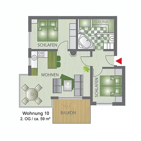 Apartament Meerblick 10 -
